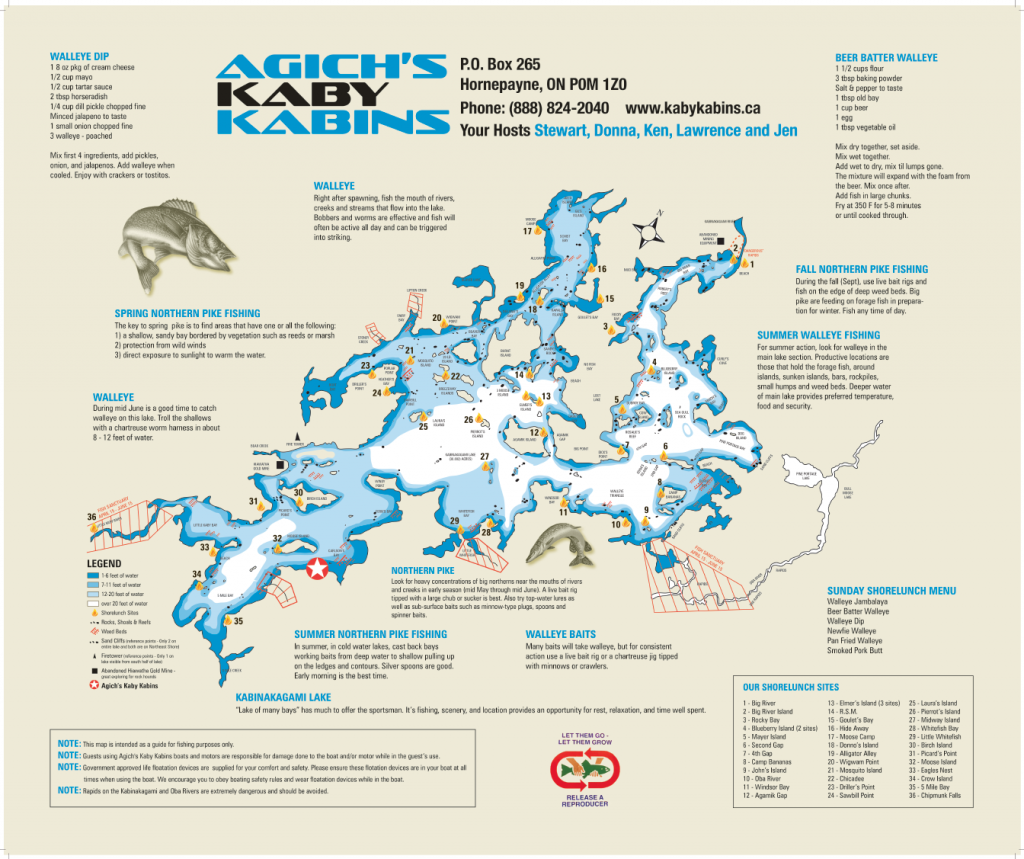 Agich's Kaby Kabins Map